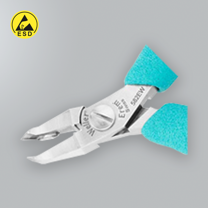 Erem 582EW - Angled Narrow Head Tip Cutter - Flush inc safety device for wire scraps ESD (E-582EW) Erem 582EW - Angled Narrow Head Tip Cutter - Flush inc safety device for wire scraps ESD (E-582EW)